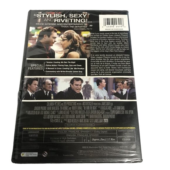 We Own The Night DVD Widescreen Special Edition Wahlberg Joaquin Phoenix Eva Men - Picture 2 of 4